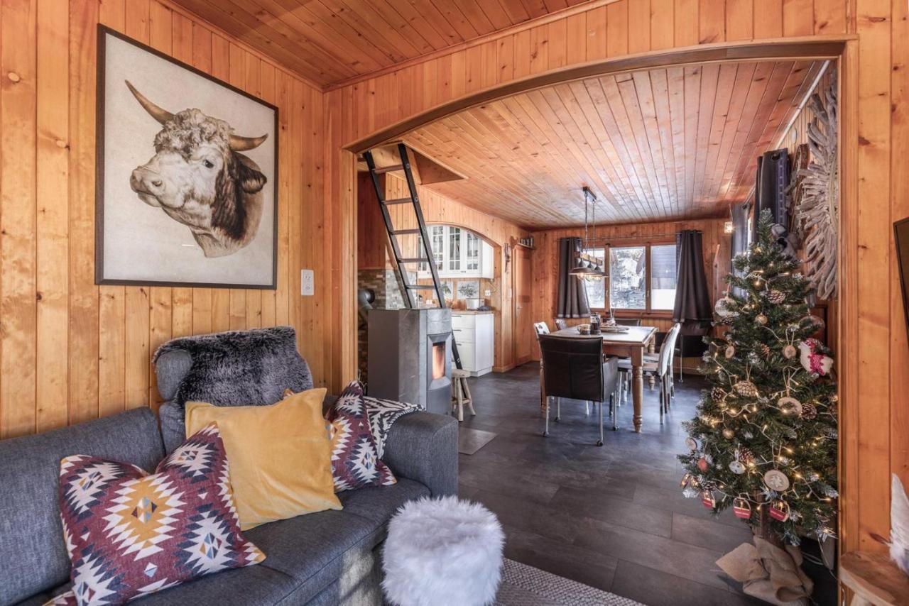 Chalet Noisette Authentic Swiss Chalet Perfect For Families Ла-Тзумаз Екстер'єр фото