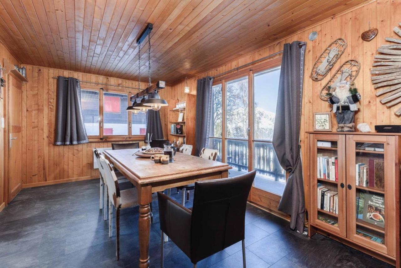 Chalet Noisette Authentic Swiss Chalet Perfect For Families Ла-Тзумаз Екстер'єр фото